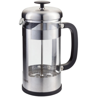 Judge Glass Cafetiere 8 Cup Coffee Maker 1LitreSilver from B&Q