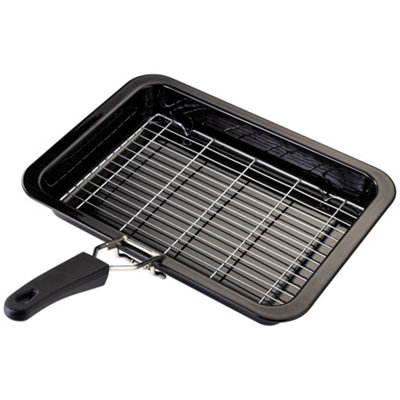 B&Q -  Ovenware Enamel Nonstick Grill TrayBlack - Image 4