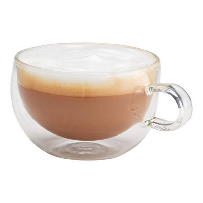B&Q -  Duo Form Set Of 2 325Ml Latte Glasses