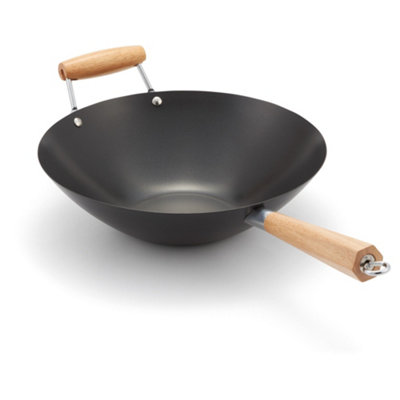 Judge Wok Non Stick Stir Fry 33CmBlack from B&Q