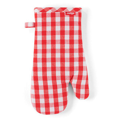 Judge Textiles Red Check Oven Glove from B&Q