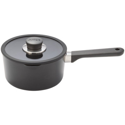 Judge Vista Ceramic Draining Saucepan 18Cm / 2.25LBlack from B&Q