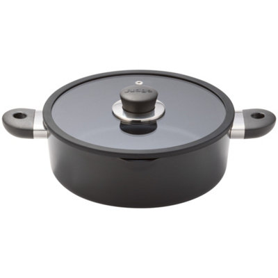 Judge Vista Ceramic Shallow Casserole Pan 24Cm / 2.5LBlack from B&Q