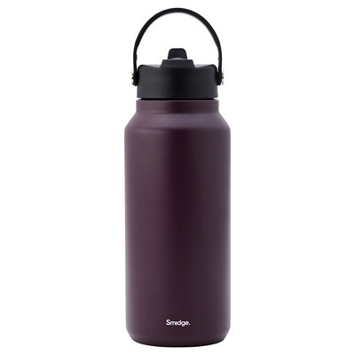 Smidge 900Ml Flip Straw Bottle Autumn Berry from B&Q