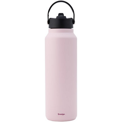 Smidge 1.2L Flip Straw Bottle Summer Blush from B&Q