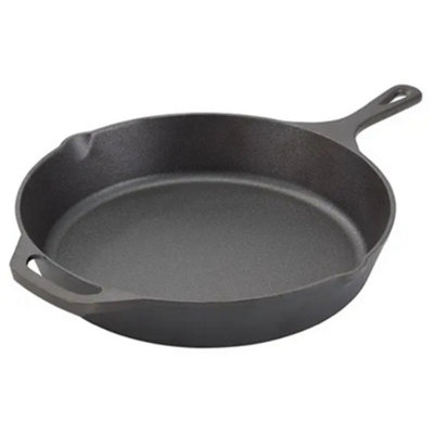 B&Q -  Cast Iron Skillet Frying Pan 30CmBlack