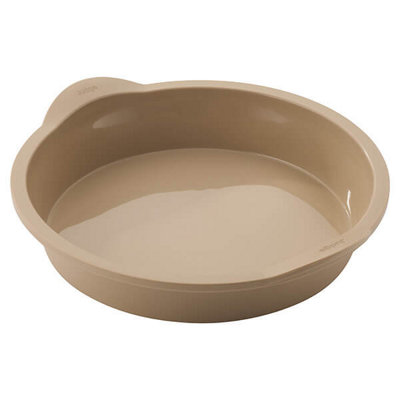 B&Q -  Silicone 23Cm Hazelnut Round Cake Tin