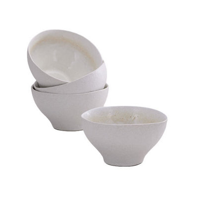 B&Q -  Stoneware Mylor Set Of 4 Cereal Bowls