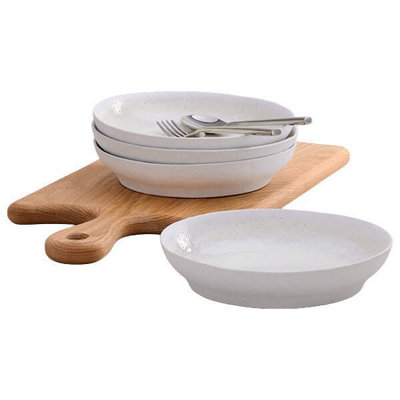 B&Q -  Stoneware Mylor Set Of 4 Pasta Bowls