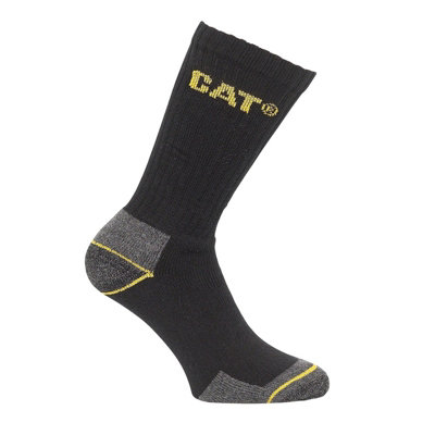 Caterpillar Crew Work Sock 3 Pair PackBlackSocks from B&Q