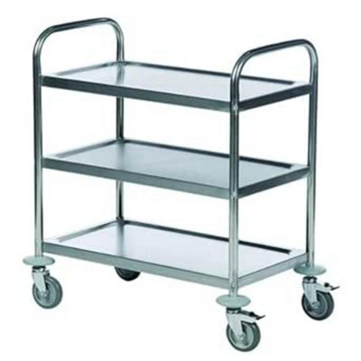 VFM Economy Stainless Steel 3-Shelf Trolley 375609 from B&Q