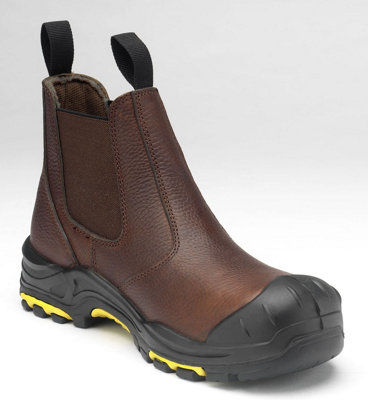 Jcb Dealer Safety Work Boots BrownSize 8 from B&Q