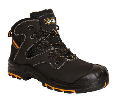 Jcb Backhoe S3 Black Leather Composite Toe/midsole Safety Work Boot from B&Q