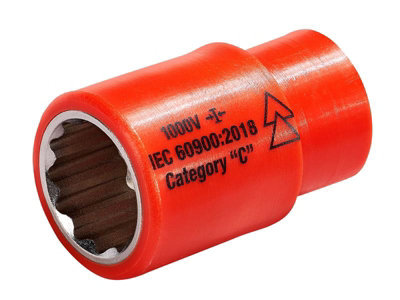 ITL Insulated High-Performance 19mm Insulated Drive Socket For Safe Electrical Work from B&Q