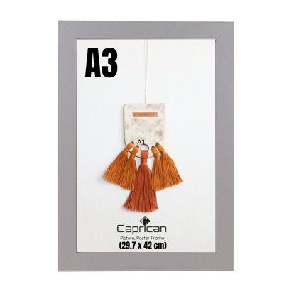 A3 Grey Picture Frame Photo Frame Perspex Sheet For Wall Or TableLandscape Portrait Orientation 29.7 X 42 Cm (11.7 X 16.5 Inch) from B&Q