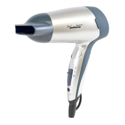 Lloytron H1010Sv Compact Travel Hair Dryer Small 1200W Dual Voltage With Folding HandleSilver from B&Q