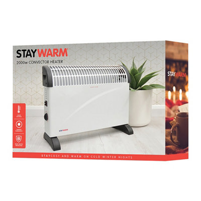 Staywarm 2000W Convector Heater White from B&Q