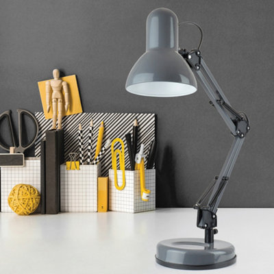 Homelife 35W 'swing Poise' Hobby Desk LampAnthracite Grey from B&Q