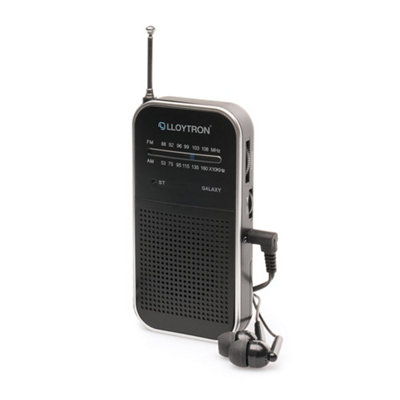 Lloytron N2202Bk Galaxy Personal Radio Compact Am/fm Companion With Earbud Earphones from B&Q