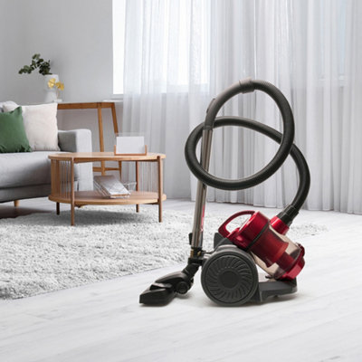 Homelife 800W Bagless Corded Cyclone VacuumRed from B&Q