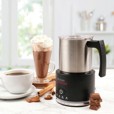 KitchenPerfected Kitchen Perfected 4-In-1 Milk Frother & Hot Chocolate Maker-600W Automatic Milk Frother,500Ml Capacity,lid,4 Preset Modes from B&Q