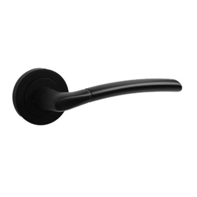 Ios Door Handle On Rose Matt Black Nickel Gunmetal Door Handle Lever