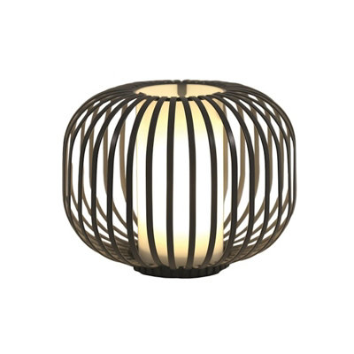 Straits Grey Cage Lantern Battery Powered LampBall from B&Q