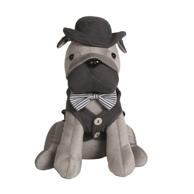 Straits Bull Dog Grey Door Stop