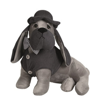 Straits Dachshund Dog Grey Door Stop