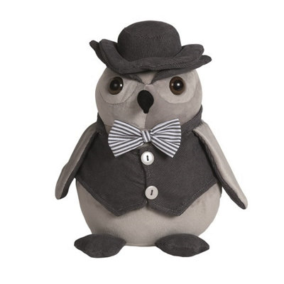 Straits Grey Mr Owl Weighted Door Stop