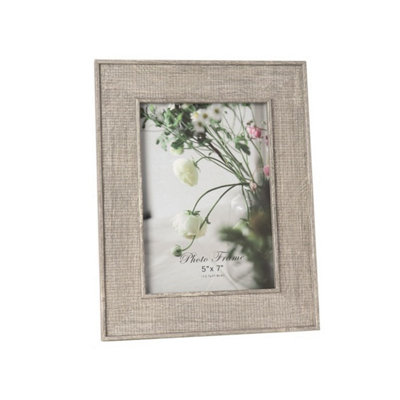 B&Q -  Textured Light Brown Wood Photo Frame5X7