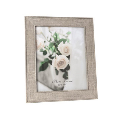 B&Q -  Textured Light Brown Wood Photo Frame8X10