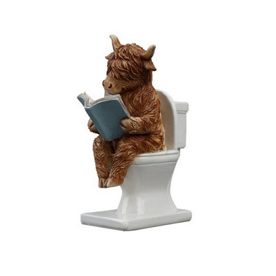 Straits Highland Cow Bathroom Time Ornament from B&Q