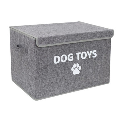 Yes-Online Dog Toy Box Foldable With Handles Pet Puppy Collapsible Organiser Storage from B&Q
