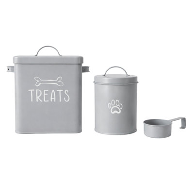Yes-Online Pet Food TubTin & Scoop Set Dog Puppy Cat Kitten Food Airtight Treat Storage from B&Q