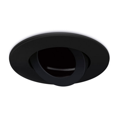 JCC Lighting Jcc Jc010026/bl Fireguard Tilt Black Ip20 Bezel from B&Q