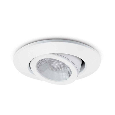 JCC Lighting Jcc Jc1102/wh X50 Tilt 3.5/5W Led White Downlight Fire Rated Colour Selectable from B&Q