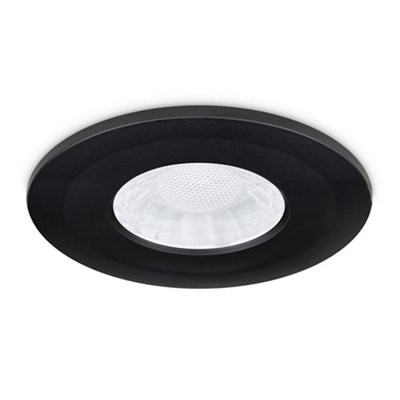 JCC Lighting Jcc Jc1107/blk Black Aluminium Bezel For Use With X50 Fire-Rated Downlight from B&Q