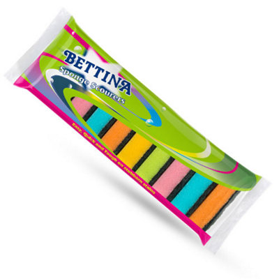 Arix Bettina B104 Rainbow 10Pc Sponge Scourers from B&Q