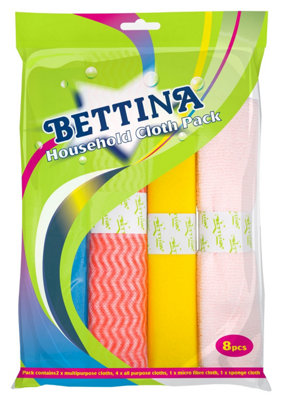 Generic Bettina 8 Pc Household Cloth Pack from B&Q