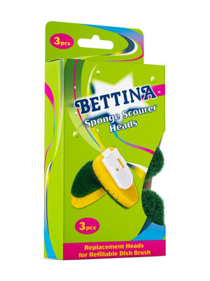 Generic Bettina 3Pc Refillable Dish Brush Scourer Heads For B155 Refillable Dish Brush from B&Q