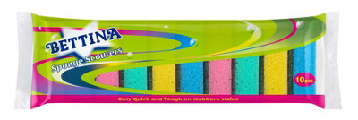 Generic Bettina Rainbow 10Pc Sponge Scourers Large from B&Q