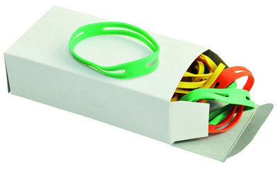 Q-Connect X-Band Assorted Colour Rubber Bands In A 100G PackKf14679