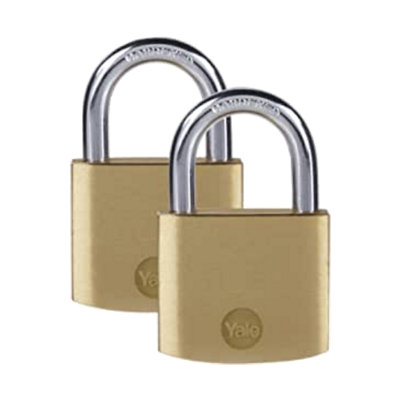 Yale Standard Security Brass Padlock 40mm (Pack Of 2) from B&Q