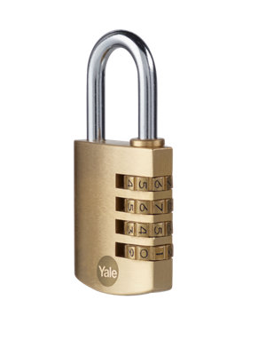 Yale Standard Security Brass Combination Padlock 40mm from B&Q