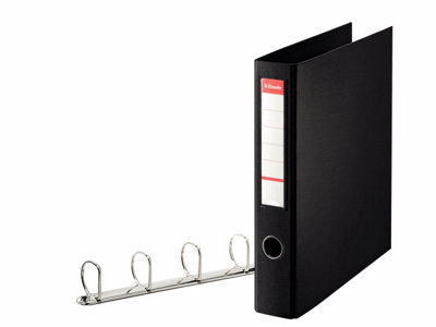 Esselte 4 Ring BinderPpHolds Up To 380 Sheets60 mm Spine82407A4Black from B&Q