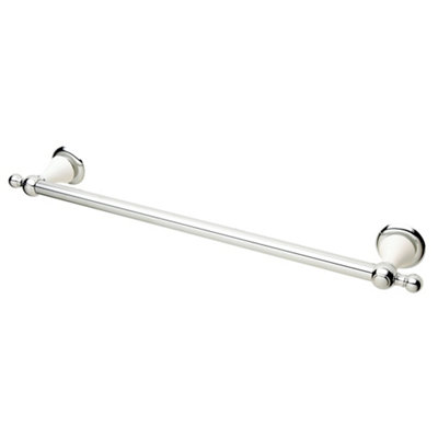 Cooke & Lewis Timeless Chrome Effect Ceramic Wall-Mounted Towel Rail (W)68.9Cm from B&Q