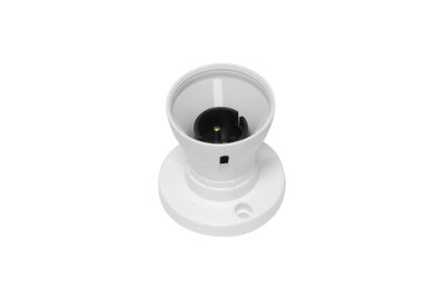 Pms White Bayonet Cap (B22) Straight Batten Lampholder 8332 from B&Q