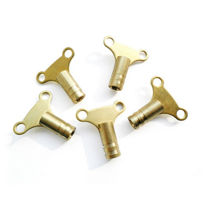 Plumbsure 330mm Brass Radiator Key from B&Q