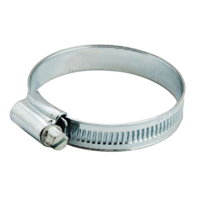 Zinc-Plated Steel 45mm- 55mm Hose ClipPack Of 2 from B&Q